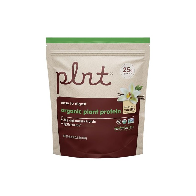 Organic Plant Protein Powder a Vanilla a 2.51 lbs./30 Servings