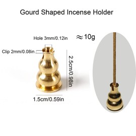 NentMent 3 Pack Incense Sticks Holder Brass Incense Burner Coil Base Stand Horizontal & Vertical Clamp Plug for Sandalwood Joss Stick Cones Tower Gourd Incenses Holders for Yoga Smudging Burning