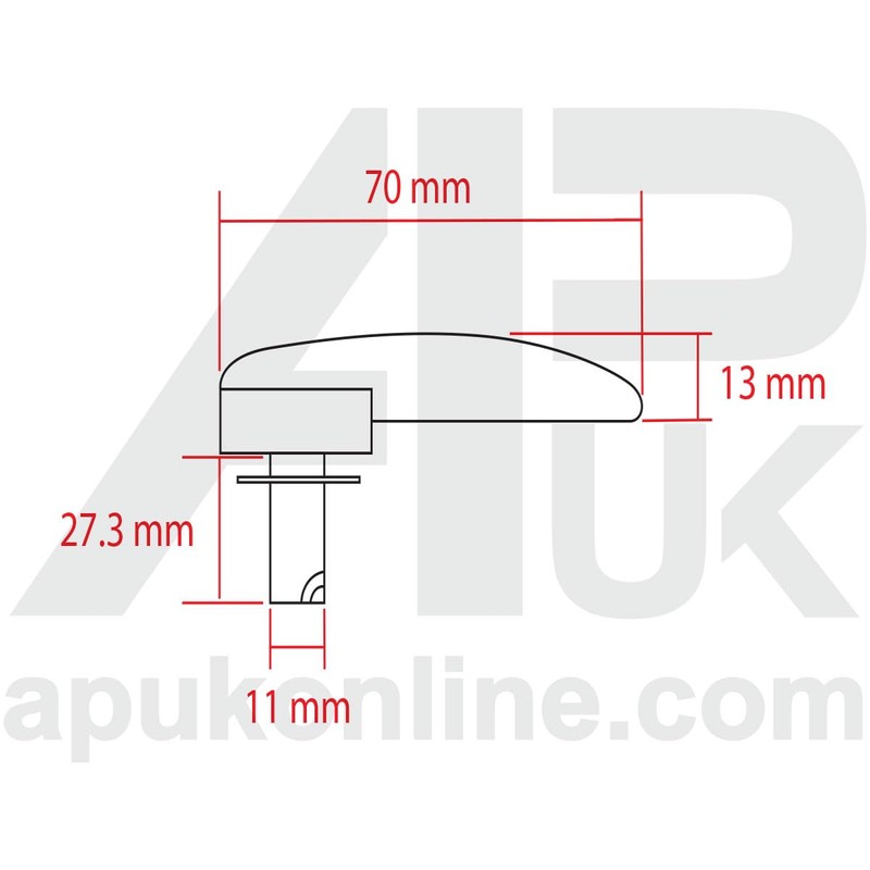 APUK Chrome Bonnet Fastener Latch Catch Handle Lever Replacement for