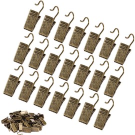 JANYUN 120 Pack Clip Hook Set Curtain Clips for Picture Home Decoration Art Craft Outdoor Dispaly Hang Light Clip