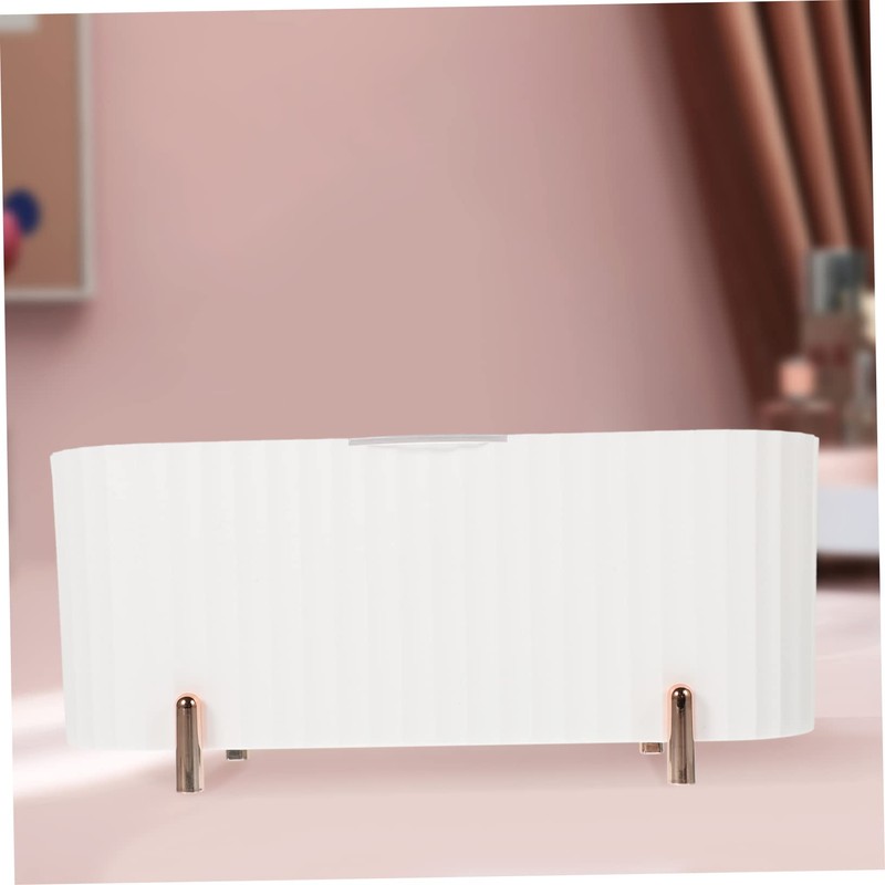 ULTECHNOVO Cotton Swabs Container with Lid Compartment Makeup Organizer Storage