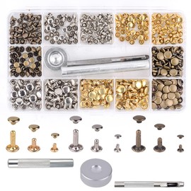 Caulking Set (90 Pcs/3 Sizes/3 Colors) Eyelet Kit, Double-sided Eyelet Kit, Spring Hook Tool, Rivet Parts, Snap Button, Caulking Tool Set, Leather Craft Studs, Clothing, Hat, Bag, Shoes, Jeans Accessories, Storage Case, Handmade, Handmade