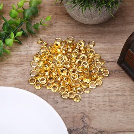 Eyelets Grommet with Gaskets 100Pcs 6mm BEyelets for (Gold)