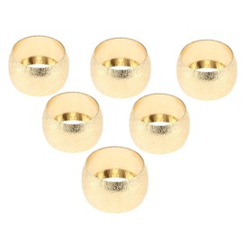 Round Alloy Napkin Rings Napkin Holder for Restaurant Commercial Hotel Wedding Table Decoration Gold Set of 6