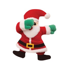 SnugArooz Dabbing Santa Plush Dog Toy - Fun Holiday Squeaky Toy with Crinkle Material - Soft & Durable Design - for Small to Large Dogs