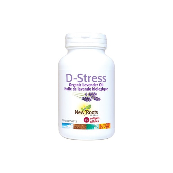 New Roots Herbal D-Stress, 15 Softgels