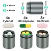Portable Keychain Pill Case Holder, EFFIET 3 Compartments Metal Pocket