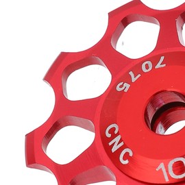 Bike Rear Derailleur Pulley,Ceramic Rear Dial Guide Wheel Bearing 10T Aluminum Alloy CNC Bearing for Mountain Bicycle Suit for 8 9 10 11 Speed Rear Derailleur Bicycle Repair Hardware Tools