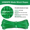 1/4" Synthetic Winch Rope Kit, 1/4 in x 50 Ft