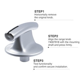 gopupu 74007918 KIP 5D02 Cooktop Stove Knobs Replacement for Whirlpool Jenn Air Maytag Burner Knob, Oven Knobs Replaces WP7737P245-60, WP7737P245-60VP, 74007918, 737P245-60,1924953,AP6011516 (5Pcs)