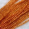 LIFAVOVY Orange Cat Eye Beads Round 4mm Semi Precious Gemstone