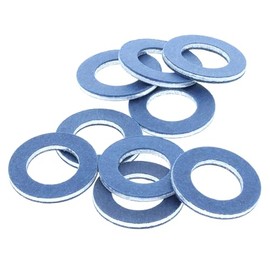 VVO Fasteners Blue Metal Sump Plug Washer Compatible with Some Toyota (Pack of 100)