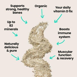 Your Daily Vitamin D in Every Pinch | Organic Aura Sea Salt | Infused Celtic Sea Salt with Mushrooms & Herbs | 30% Less Sodium Than Table Salt | 5 Months of Vitamin D | 80g Resealable Pouch.