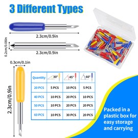 20 PCS Replacement Cutting Blades, Fine Point Blade Compatible with Explore Air 2/Air 3/Maker/Maker 3, 10 PCS Standard Blades, 5 PCS Deep Cutting Blades and 5 PCS Fine Point Blades