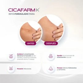 Cicafarm K crema cicatrizante 30 g | centella, aloe y rosa mosqueta humectante antiinflamatoria