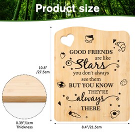 Tulolvae Best Friend Birthday Gifts- Bamboo Chopping Board Unique Friendship Gifts for Women, Home Kichen Gifts for Friends Female, Presents for Her, Bestie, BFF, Soul Sisters on Christmas