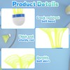 BbiuRer Pack of 6 Shuttlecocks, Windproof Shuttlecocks, Badminton Balls, Yellow