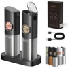 Sangcon Gravity Electric Salt and Pepper Grinder Set [Upgraded Larger
