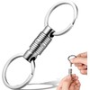 FEGVE Titanium Key Chain Connector Detachable 360 Degree Rotation Car