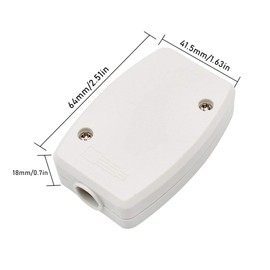 GTIWUNG 5 Stück Abzweigdose Weiß 3 Poliger Abzweigkasten Elektrische Anschlussdose 13A 250V Klemmdosen Verteilerdose Verbindungsdose für Außenbeleuchtung Stromversorgung und Fahrzeugverkabelung