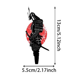 2pcs Japanese Samurai Anime Style Car Stickers, 2.17"x5.12" Waterproof Vinyl Decals, for Car Windows, Bumpers, Laptops, Exterior Decorative Accessories |#N522G
