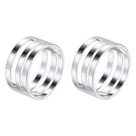 MECCANIXITY Jump Ring Opening Tool, Brass Circle Open and Close Tools for DIY Making Supplies Repair, Silver Pack of 2