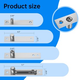（I Shape 2PCS） Heavy Duty Pivot Hinge for Wood Door,with 360 Degree Rotation, XBLWIN Stainless Steel Hidden Door Hinge for Secret Door, Invisible Pivot Door Hardware for Bookshelf.