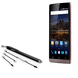 BoxWave Stylus Pen Compatible with iRulu V4 - EverTouch Capacitive Stylus, Fiber Tip Capacitive Stylus Pen - Jet Black