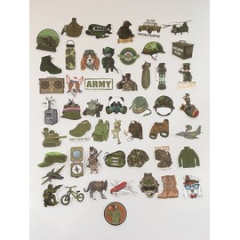 American 50 Pcs Military Army Stickers Soldier American Patriot Sticker Kids Adults