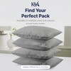 K&A® Satin Stripe Pillow Protectors Pack of 2 Zippered Grey