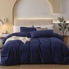 Gezu Bed Linen 135 x 200 cm Cotton Navy Blue