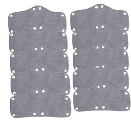 Cotton Hard Hat Sweatband, CuiCanfla Hard Hat Sweatband,10 Pcs Hard Hat Sweatband Reusable Cotton Hard Hat Liner Snap-On Hat Accessories Helmet Comforter Pad-Grey