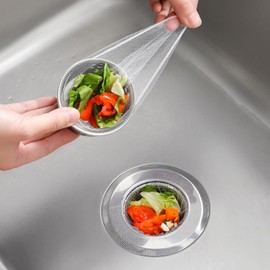 200 Pack Kitchen Sink Strainer Mesh Bag, Anti-Clogging Disposable Sink Drain Covers, Kitchen Essentials Sink Filter Nets, Fits Most Sink Strainers (4.0 x 4.0 Inch)