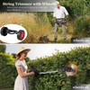 Electric Weed Wacker with Wheel, 21V Cordless Weed Eater with