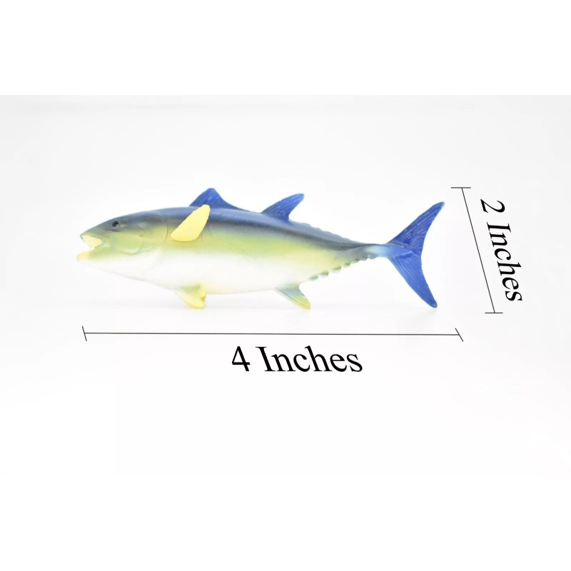 Yellowfin Tuna, Fish, Very Realistic Rubber Reproduction, Hand Painted Figurines