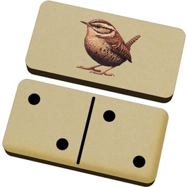 Azeeda 'Resting Wren Bird' Domino Set & Box (DM00046935)