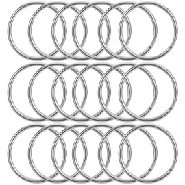 Fanshiontide 100 Pcs 25mm Diameter Key Ring Sliver Stainless Steel Rings Craft Split Rings for Office Home Keys Organization and Car Home Keys Attachment
