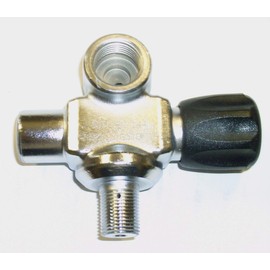 HTD Diving Bottle Valve Compressed Air 230 Bar Right Bridge Valve Metric Bottle Neck Thread M18 x 1.5 mm