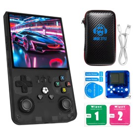 Portable Retro Handheld Game Console with Handheld Modes, 18,000 Preloaded Multi-Platform Titles, 4" IPS Screen, Responsive Controls &6hr Battery, Gift (Black 64GB MAX)