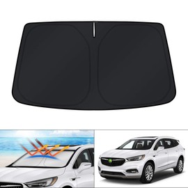KUST Windshield Sun Shade for Buick Enclave Accessories 2018-2024 Custom Fit Sunshade Foldable Sun Visor Protector Blocks UV Rays Keep Your Car Cooler