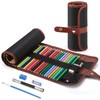 VICHOS 48 Professional Colouring Pencils, Colouring Pencils Set with Rolling
