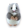 Plush 5" Grey and White Syrian Hamster