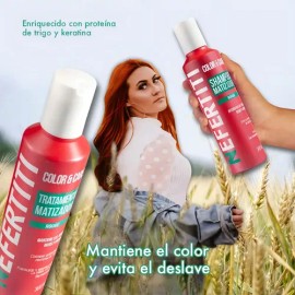 Shampoo Matizador Rojo  Tratamiento Con Keratina Nefertiti                                                                                            