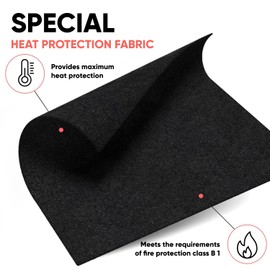 Fireproof Underlay 30 x 30 cm - Heat Protection Mat Heat-Resistant up to 982 °C - Soldering Mat as Fireproof Mat for Safe Fire Protection - Fire Protection Mat as Ideal Fire Protection
