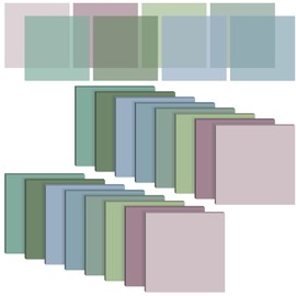 Yinder 16 Pack 800 Sheets Transparent Lined Sticky Waterproof Notes, Square