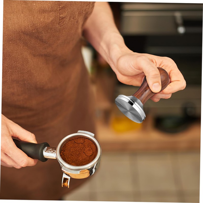 Ipetboom Espresso Tamper Threaded Metal Hand Press Tool for Coffee