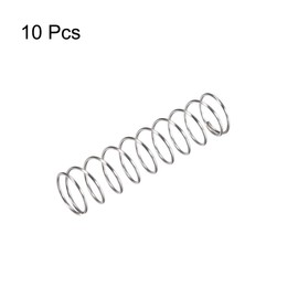 sourcing map Compression Spring,304 Stainless Steel,15mm OD,1mm Wire Size,30mm Compressed Length,60mm Free Length,35N Load Capacity,Silver Tone,10pcs