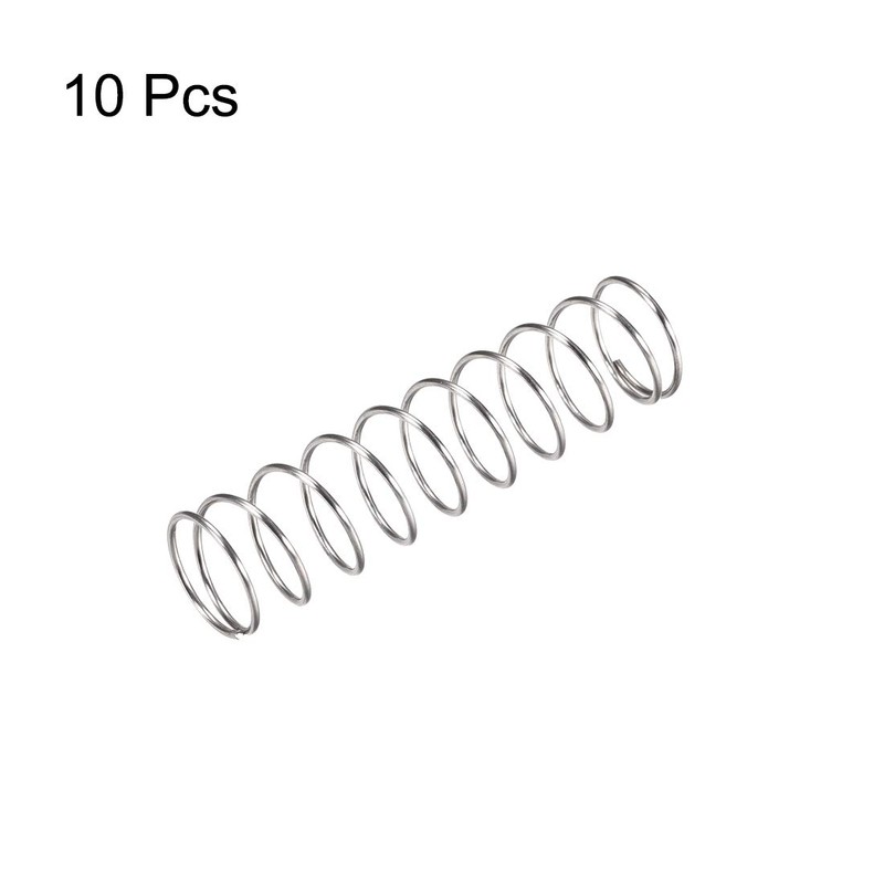 sourcing map Compression Spring,304 Stainless Steel,15mm OD,1mm Wire Size,30mm Compressed