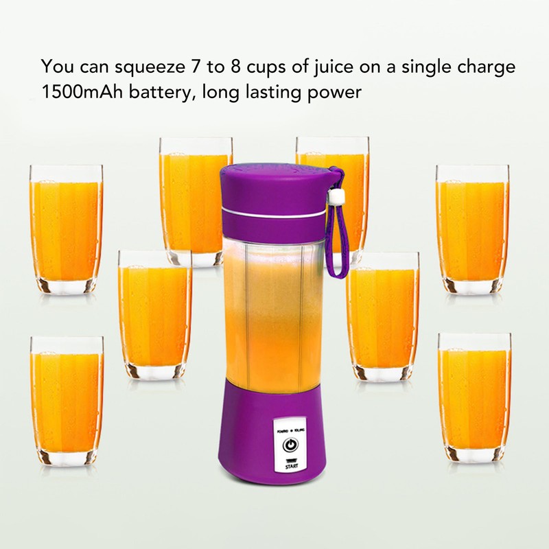 Portable Blender ABS 380ml Rechargeable Mini Juicer Cup Handheld Fruit
