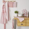 DII Gingham Check Kitchen Collection, Rosa, Juego de Toallas de
